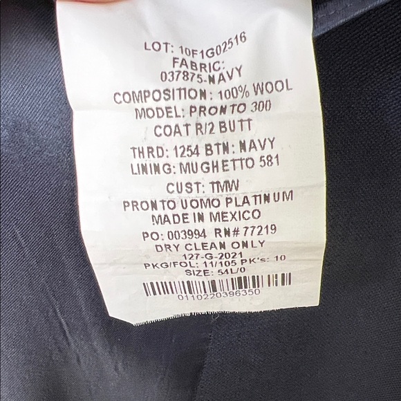 Pronto Uomo Navy blue Blazer - Picture 4 of 10